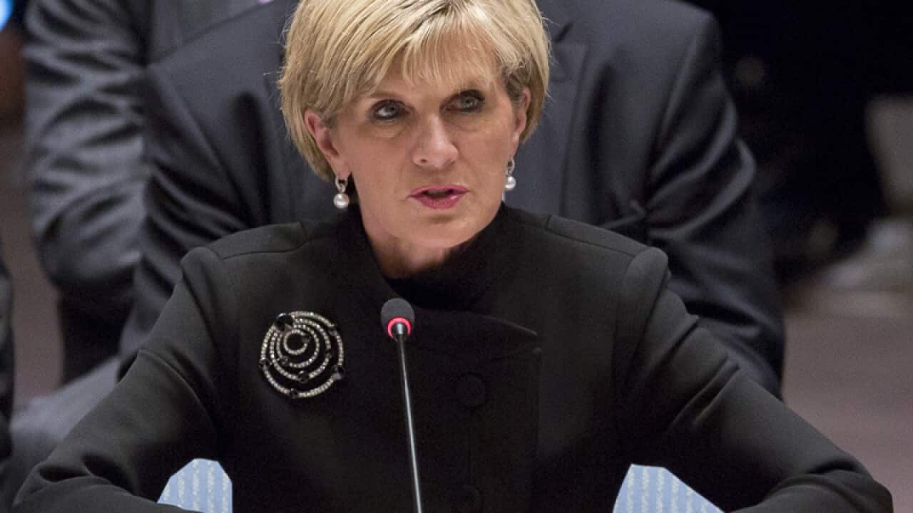 Australia's Foreign Minister Julie Bishop