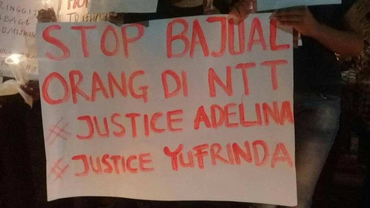 Demo for the foreign worker Adeline who was killed