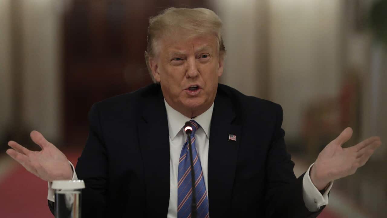 U.S. President Donald Trump participates in a National Dialogue on Safely Reopening Schools at the White House in Washington on July 7, 2020. Photo by Yuri Gripas/ABACAPRESS.COM.