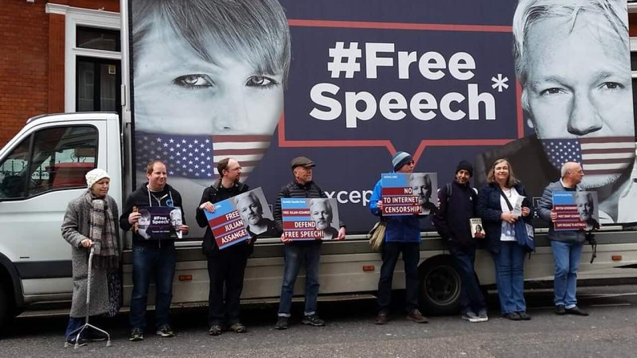 Julian Assange supporters