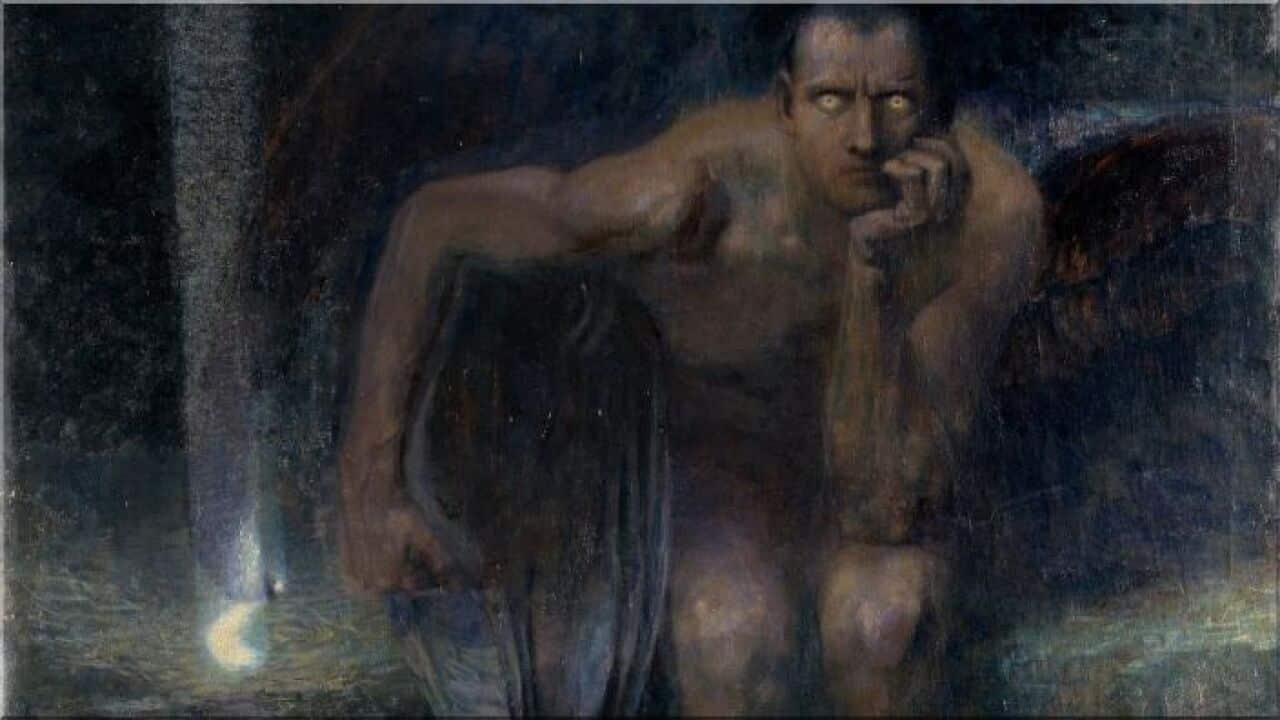 Франц фон Щук, „Луцифер”, 1890/91, Национална галерия София Квадрат 500.