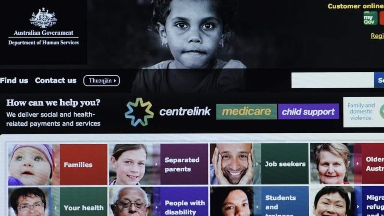 A generic image of the Department of Human Services website.