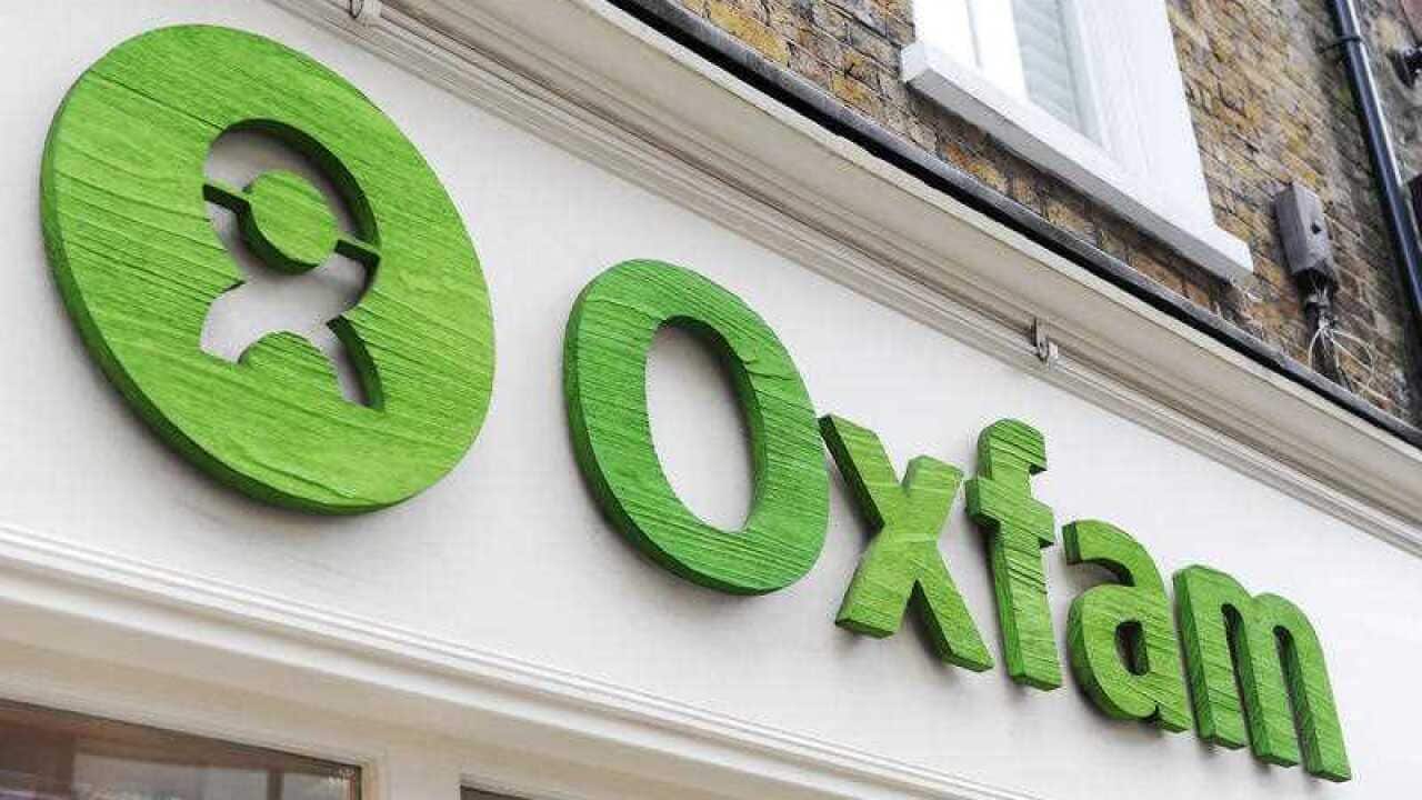 The sign of an Oxfam store in London