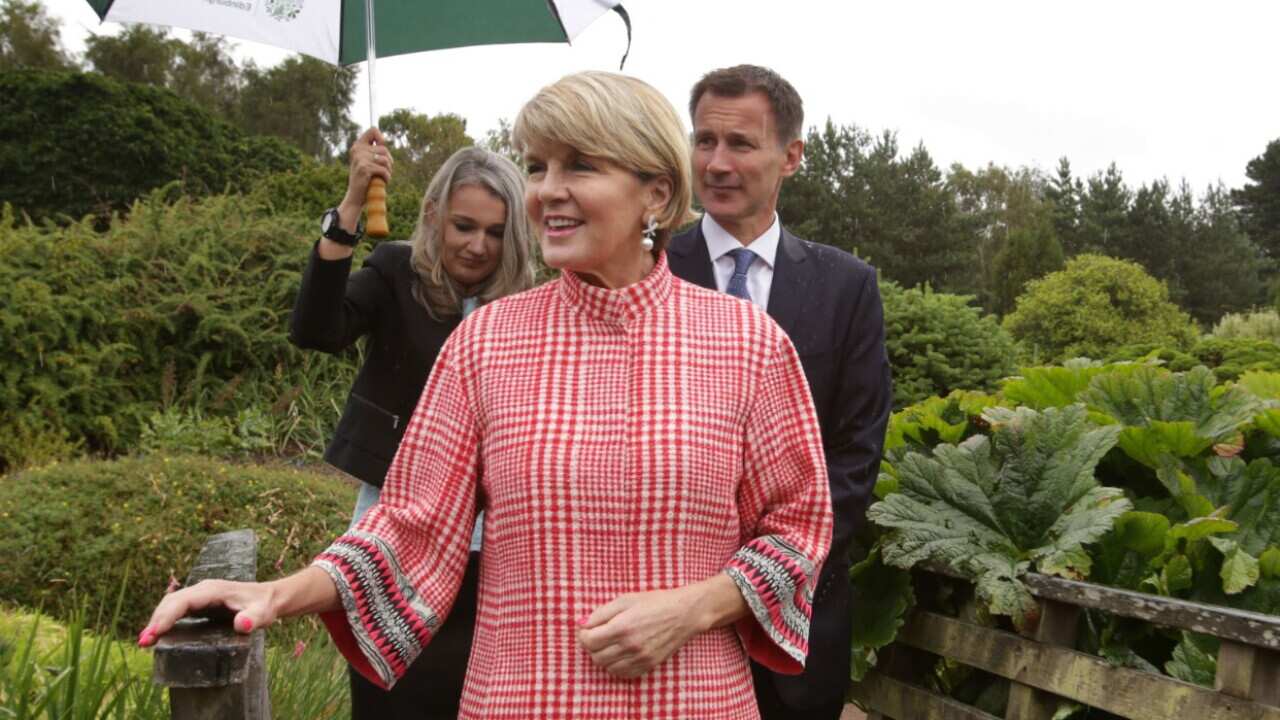 Foreign Secretary Jeremy Hunt with Australian counterpart, Foreign Minister Julie Bishop Payne, for the annual UK-Australian ministerial consultations