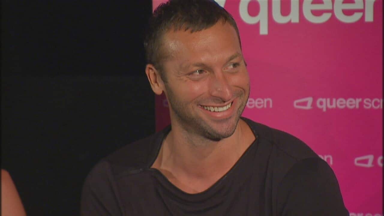 Olympic swimmer Ian Thorpe spoke on homophobia in sport at the Mardi Gras Film Festival. (SBS)