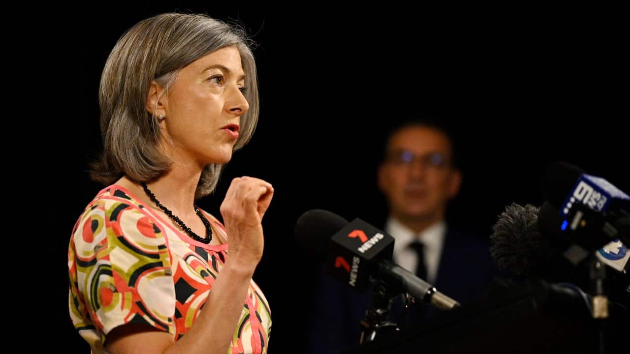 South Australian chief public health officer Nicola Spurrier speaks to the media in Adelaide in November 2020.