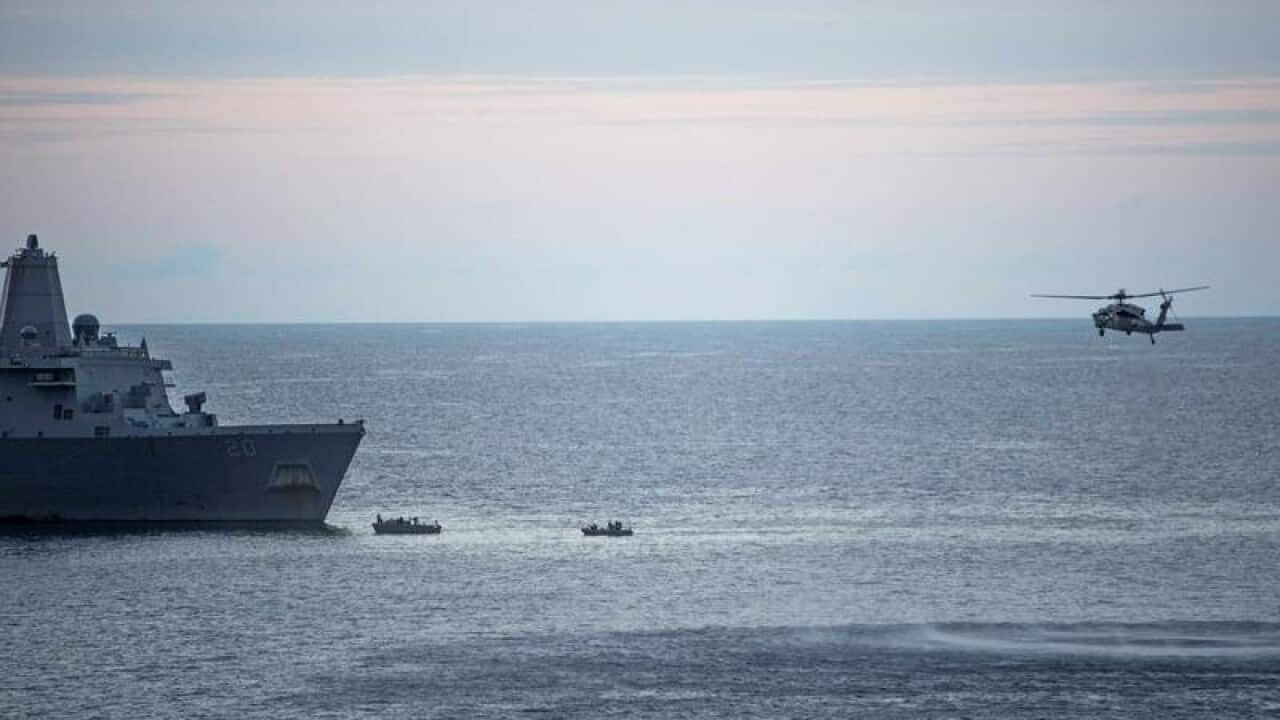 recovery efforts for three US marines