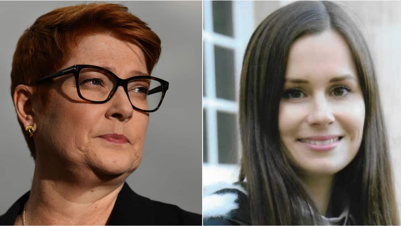 Dr Kylie Moore-Gilbert (R) remains behind bars in Iran.