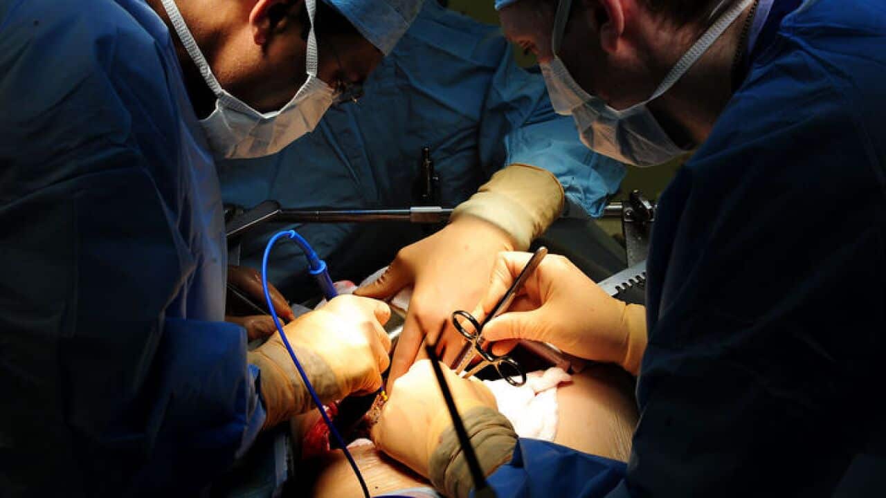 an operation taking place.