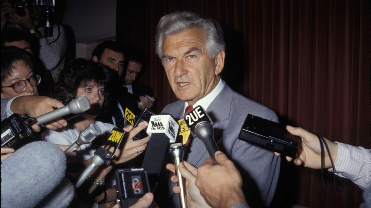 Australian Prime Minister Bob Hawke