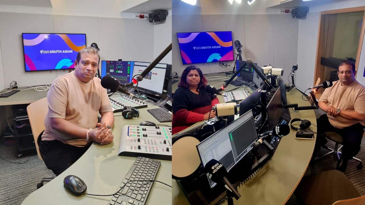 Sri Lankan Senior Journalist Indrasiri Suraweera in SBS Melbourne Studio