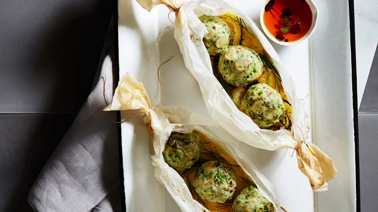 Baked seafood balls
