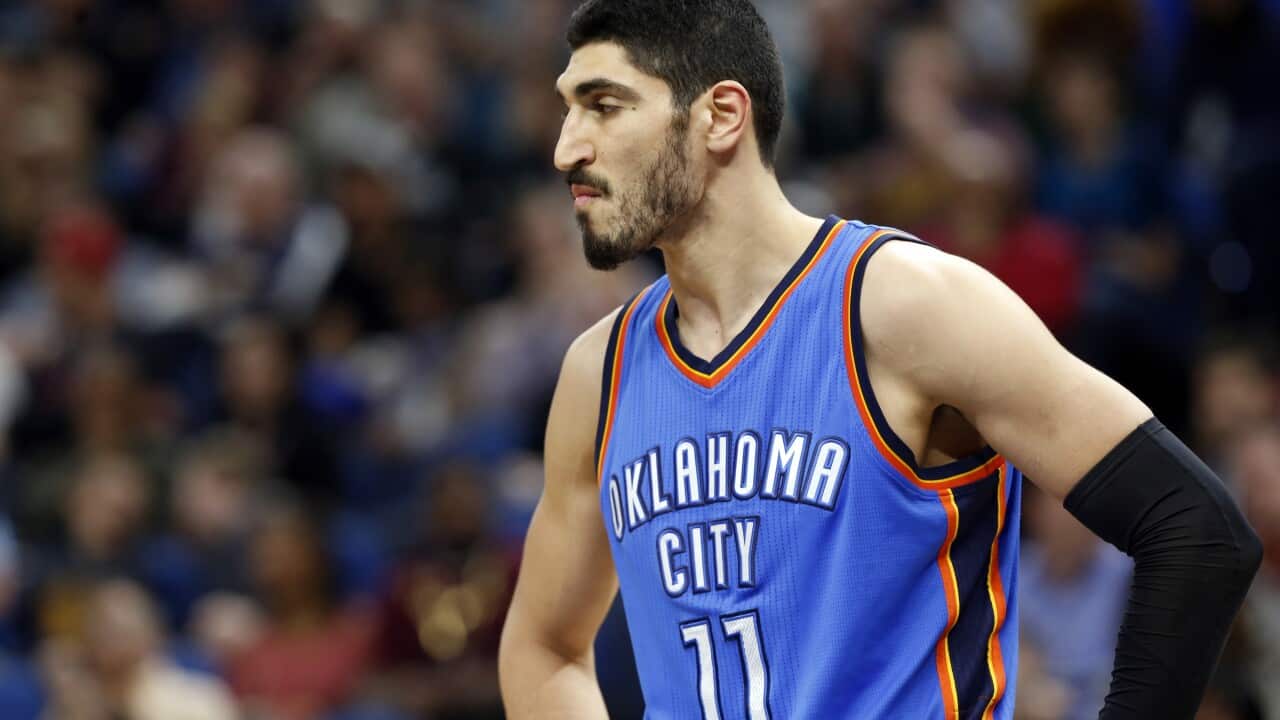 Oklahoma City Thunders basketball player Enes Kanter had his Turkish passport cancelled.