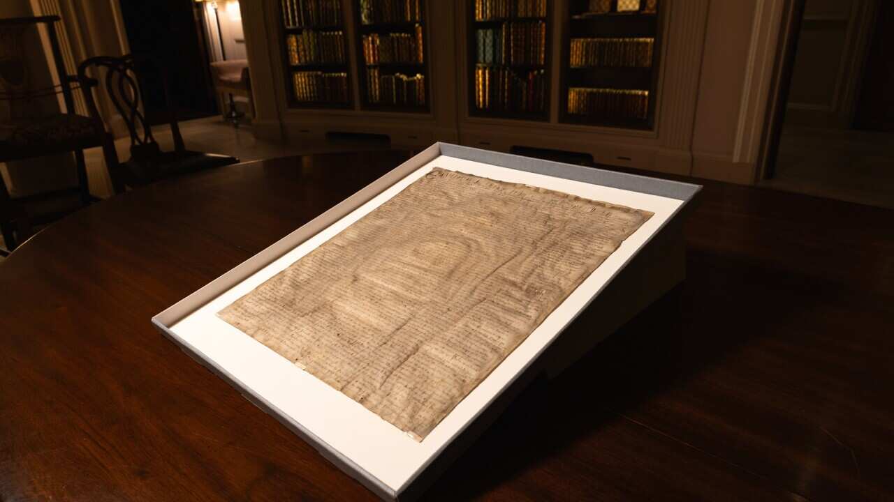 The 1300 issue Magna Carta owned by Harvard Law School (AAP)