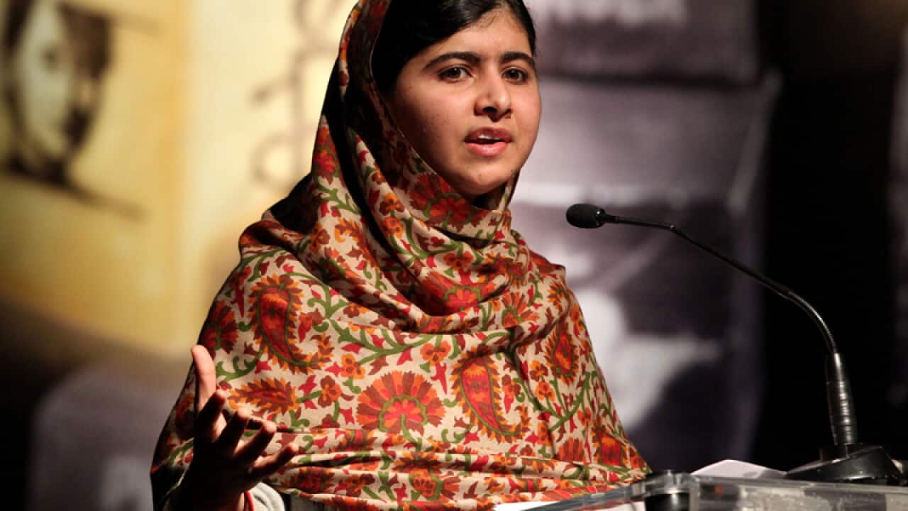 Malala Yousafzai addresses the assembly in Dublin