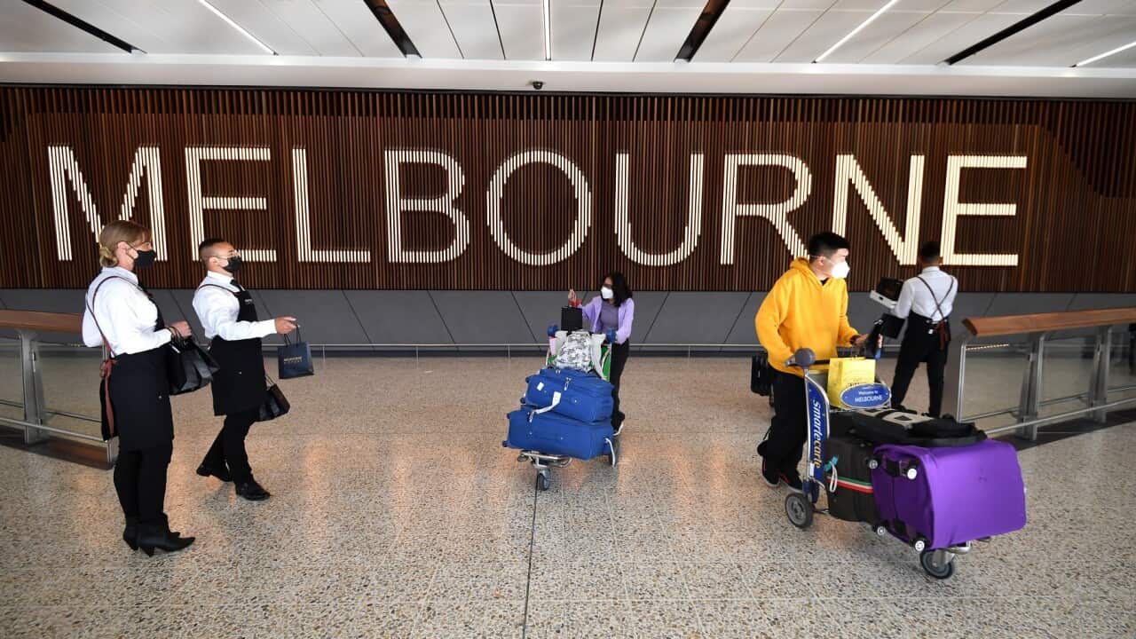 The arrival hall at Melbourne Airport