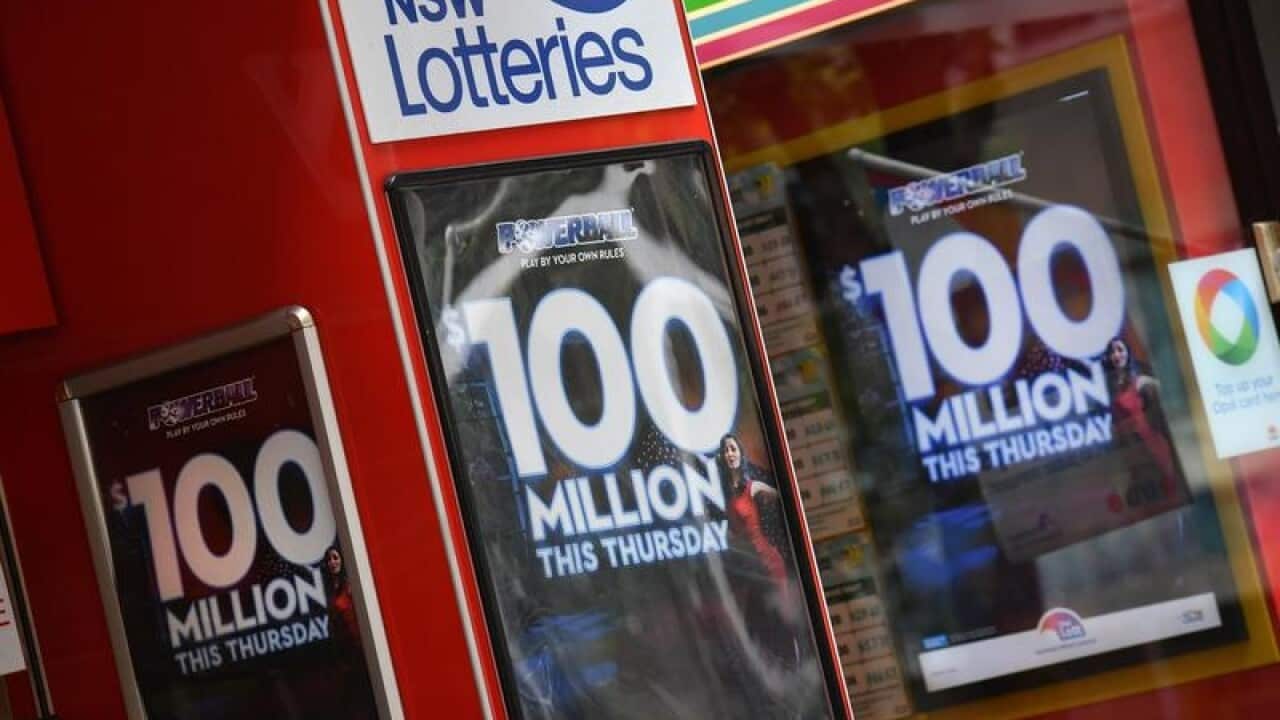 Powerball lottery advertisements