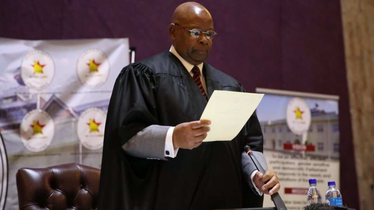 Speaker of the National Assembly of the Parliament of Zimbabwe, Hon. Mudenda