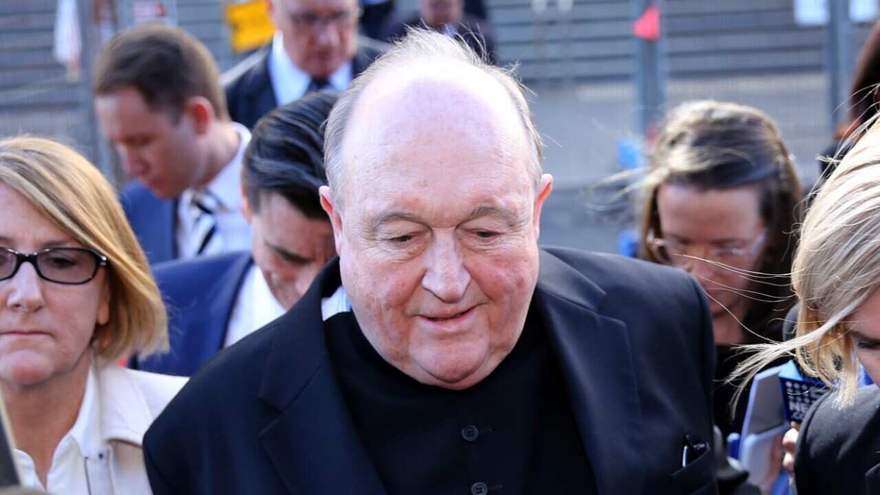 Archbishop Philip Wilson leaves the Newcastle Local Court in Newcastle, Tuesday, May 22, 2018.