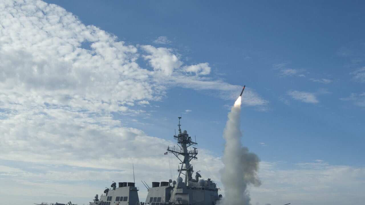 A Tomahawk missile launch from a US Navy destroyer (AAP).