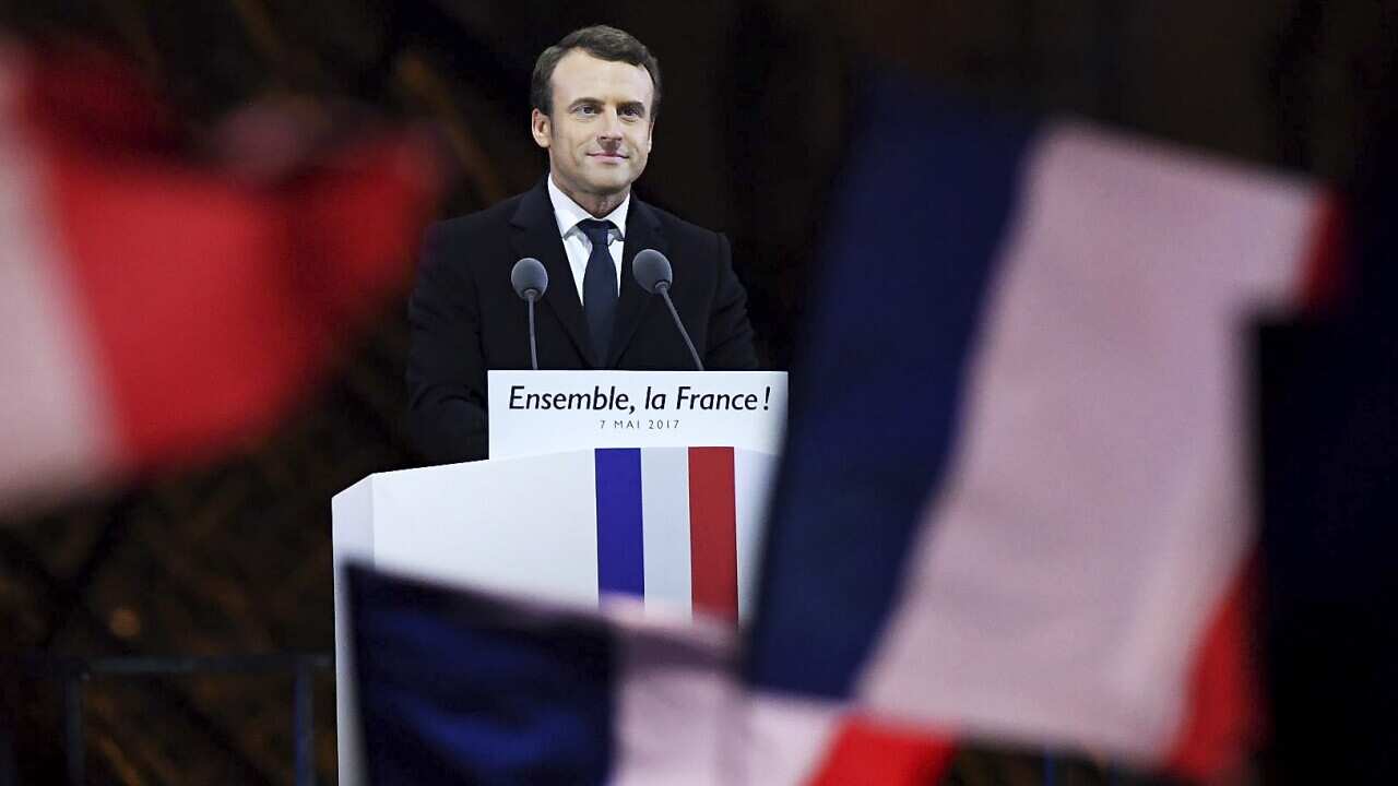 Emmanuel Macron Celebrates His Presidential Election Victory At The Louvre