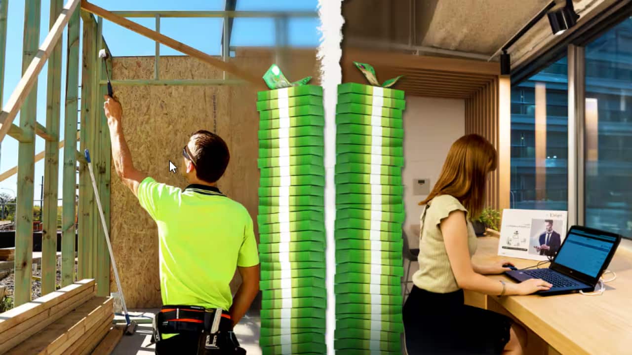 Data shows the pay gap between tradies and white-collar professionals is narrowing, as strong earnings across various trades continue to reshape Australia's wage landscape..png