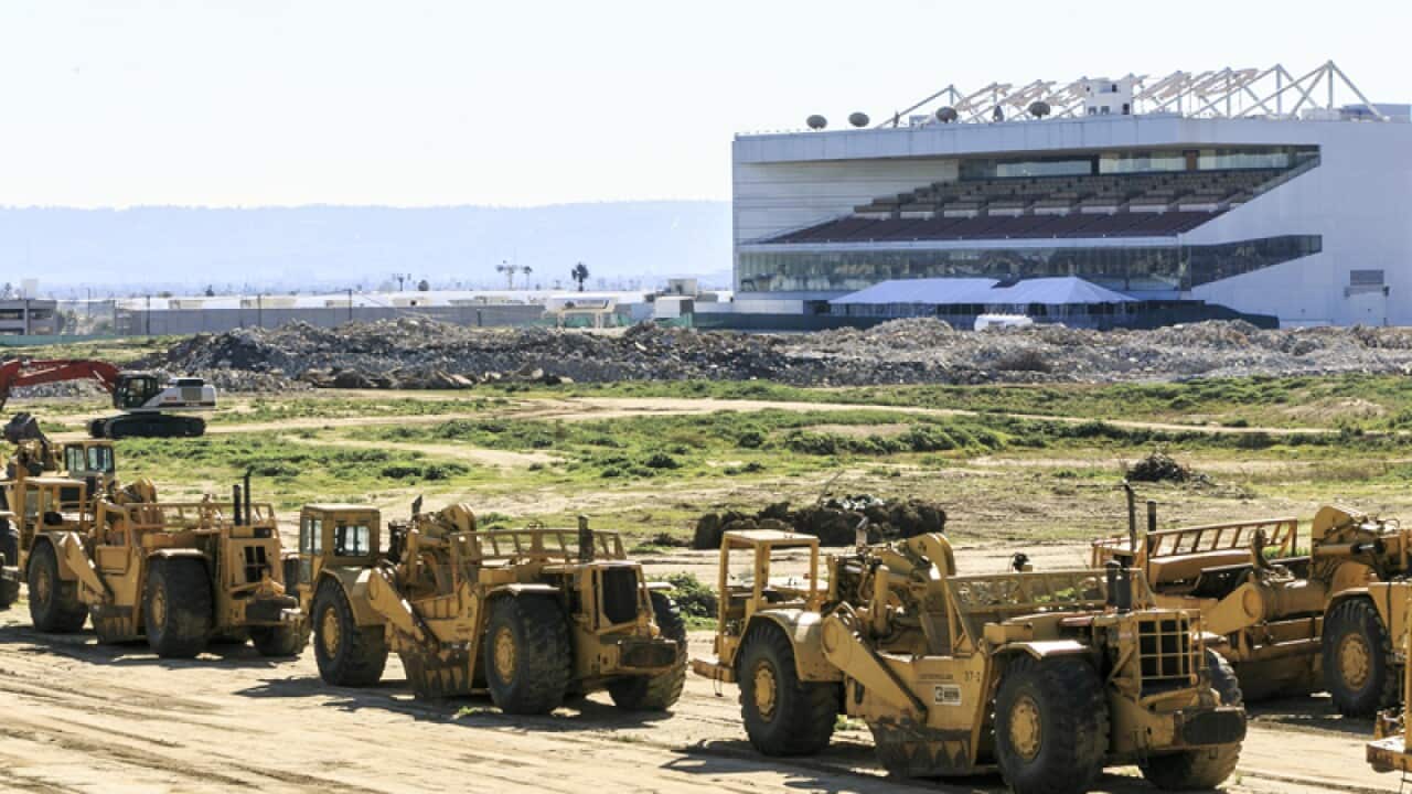 proposed NFL Rams stadium complex site
