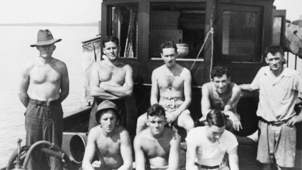 The Allied operatives on board MV Krait en route to the Singapore area during Operation Jaywick