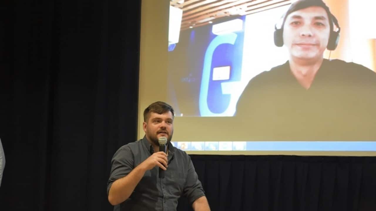 Max Walden at the screening of ‘Respite’ and ‘Performing out of limbo’ at the Immigration Museum in Melbourne – 10th Nov 2010.