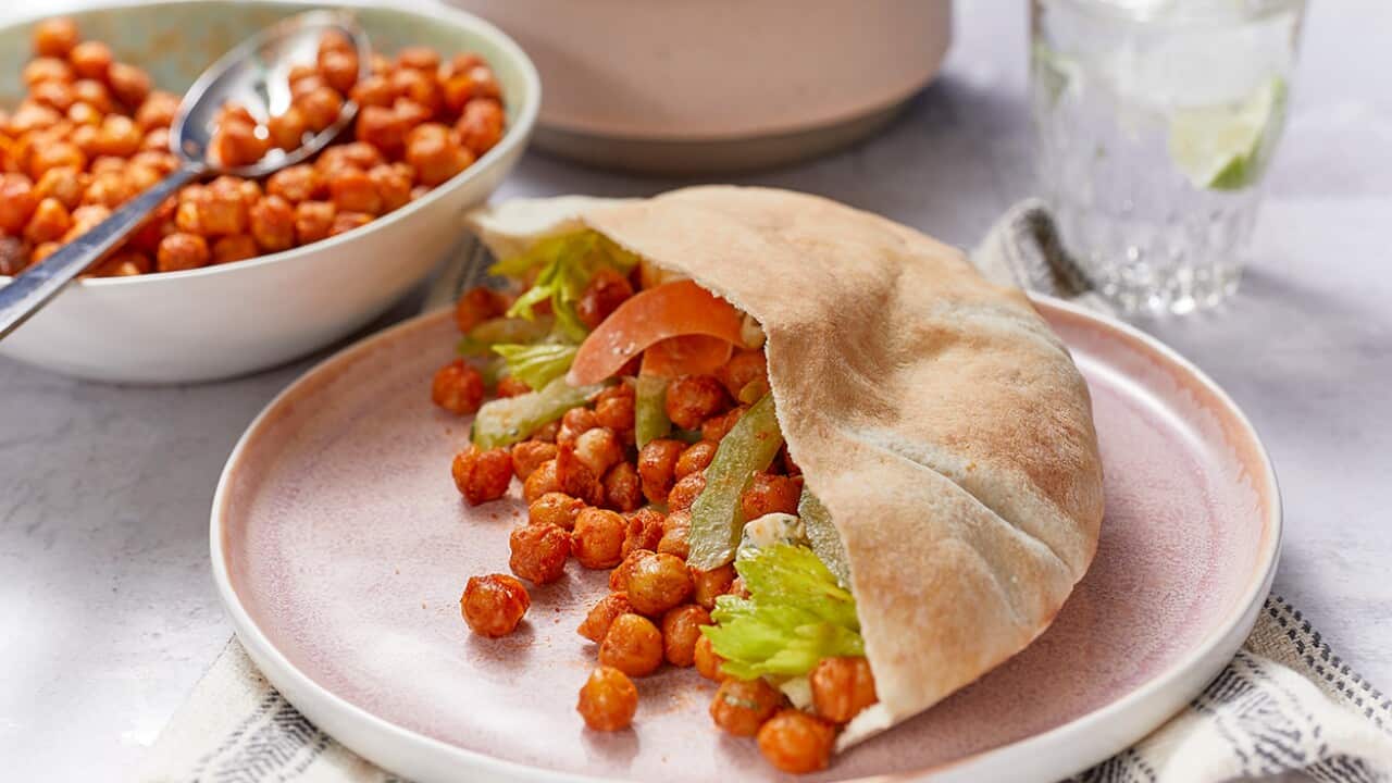 Roasted buffalo chickpeas