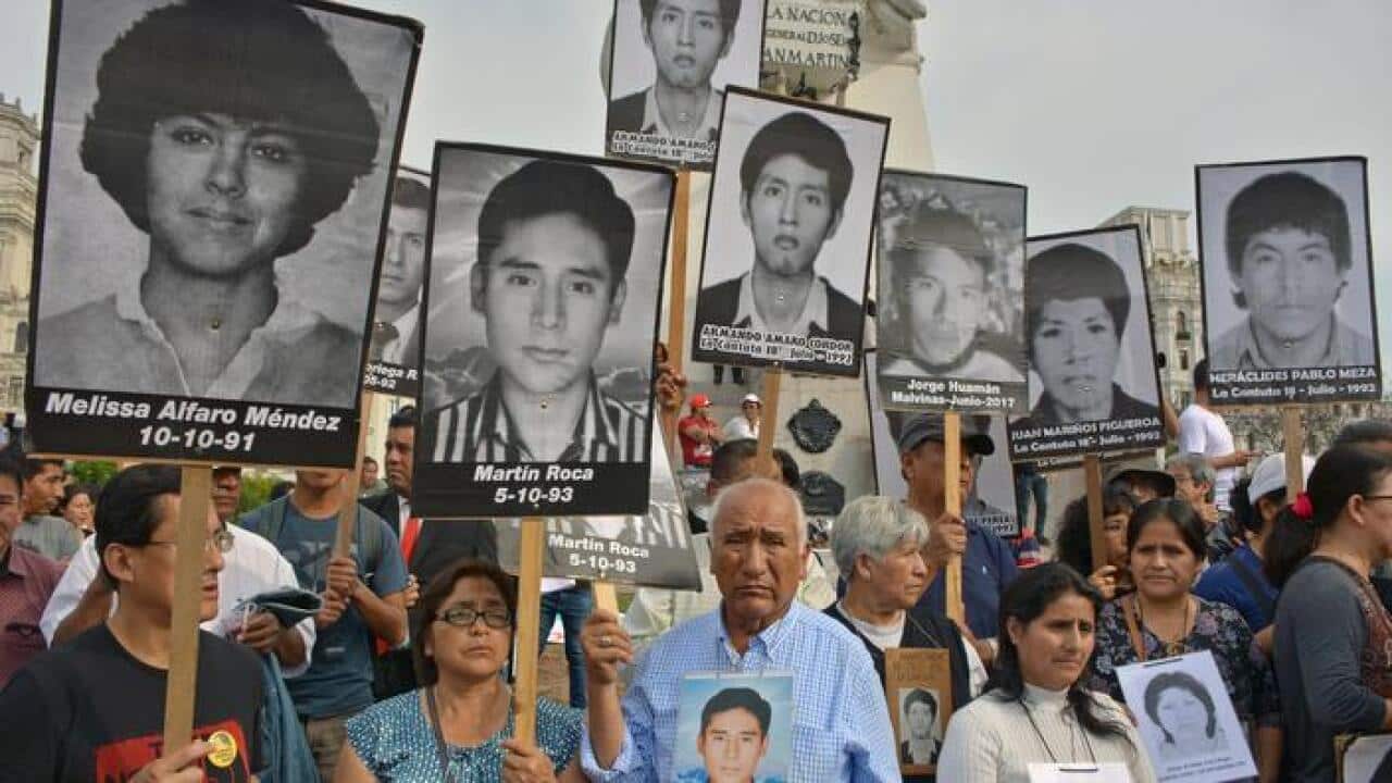 Protesters angry over the pardon of Alberto Fujimori