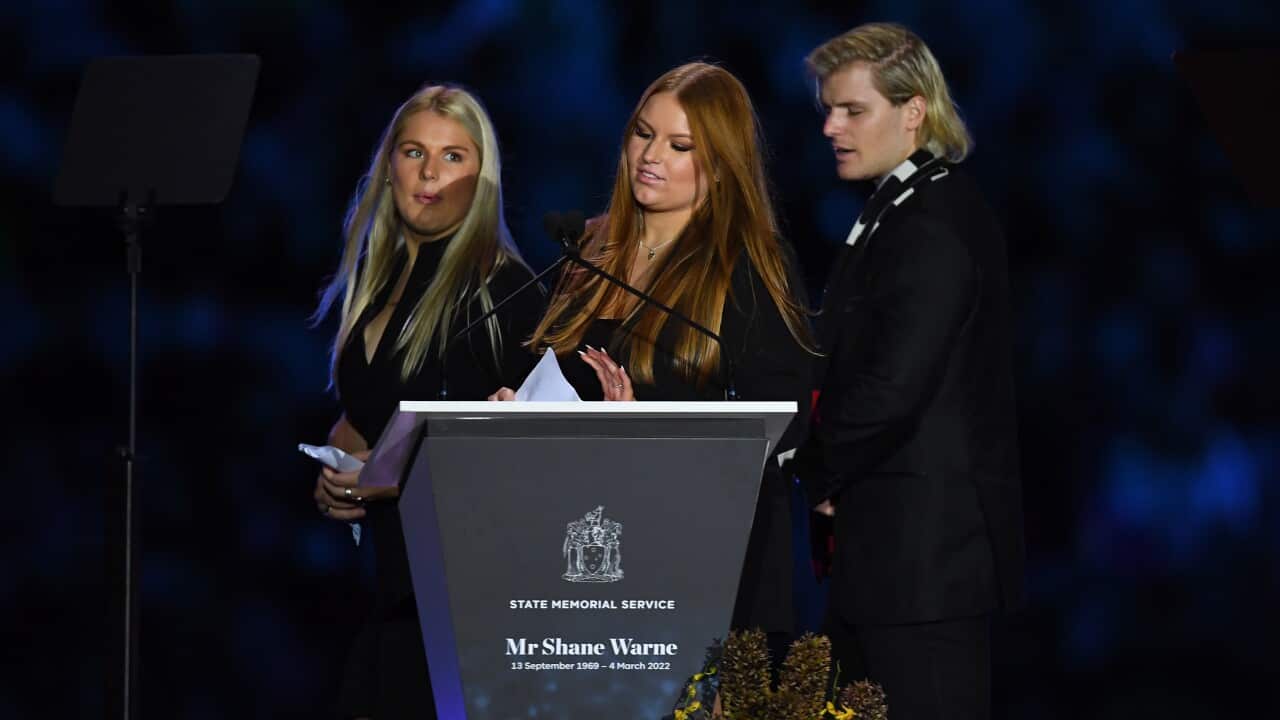 SHANE WARNE STATE MEMORIAL SERVICE