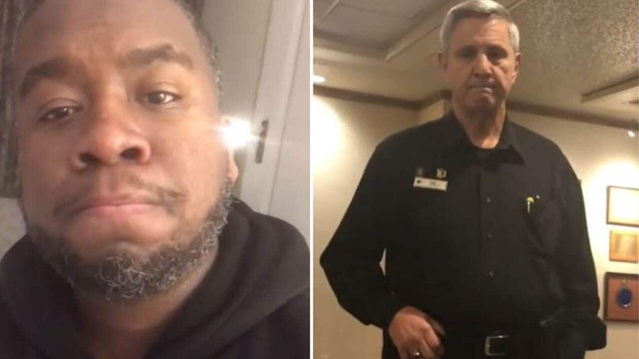 Jermaine Massey (left)  alleges he was racially profiled by hotel security.