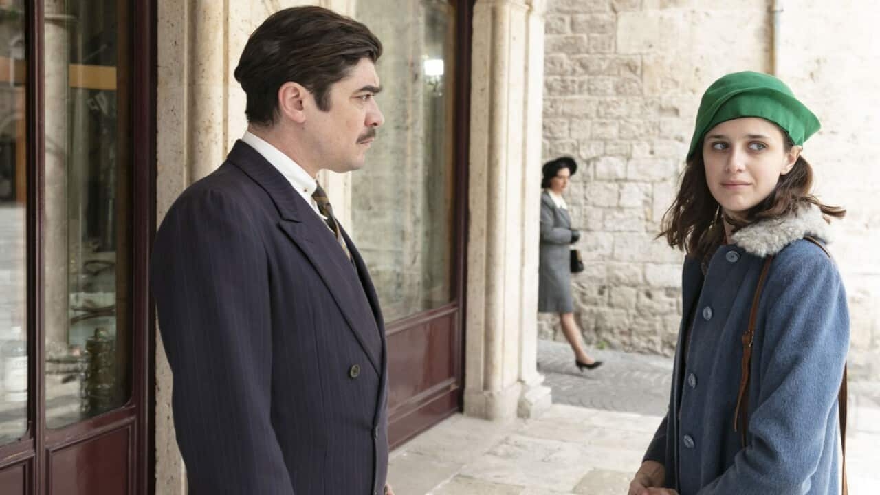 Riccardo Scamarcio and Benedetta Porcaroli in a still from the movie The Shadow Of The Day.