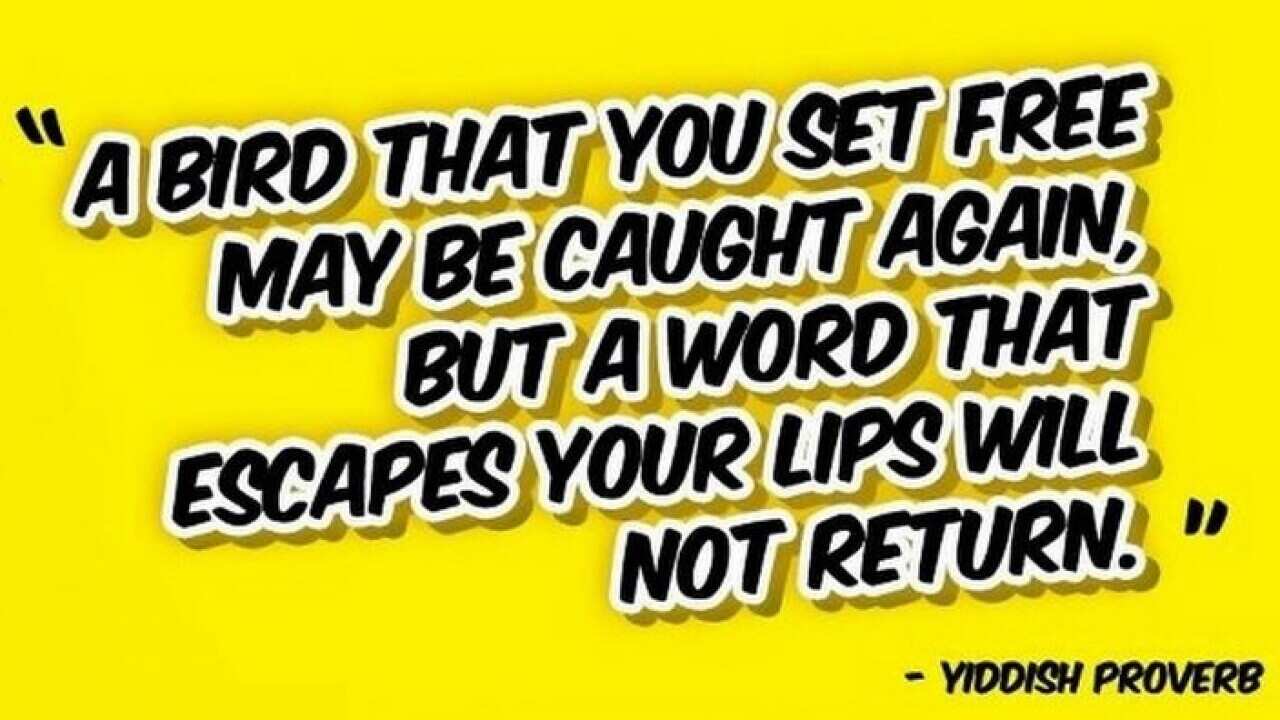 Yiddish Proverb