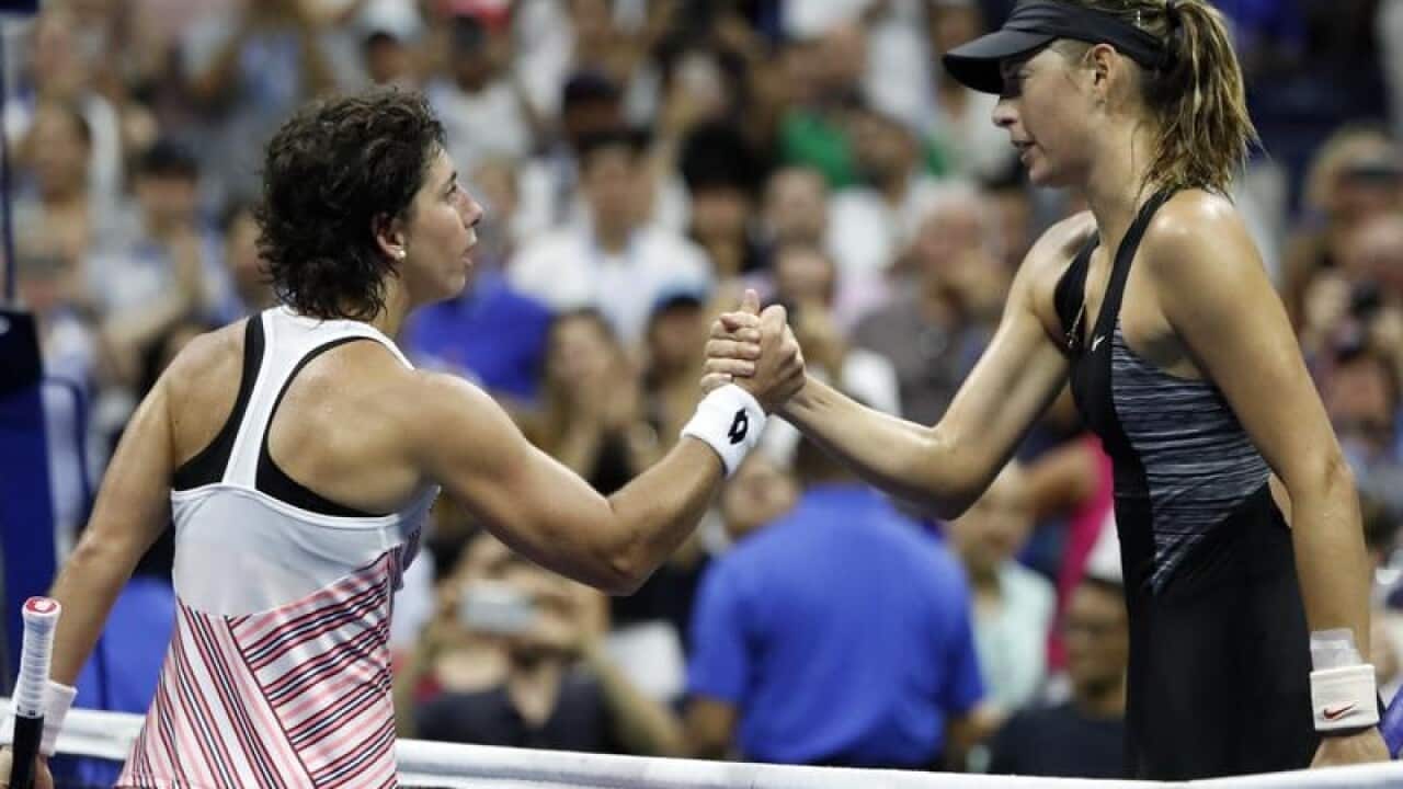 Carla Suarez Navarro and Maria SHarapova