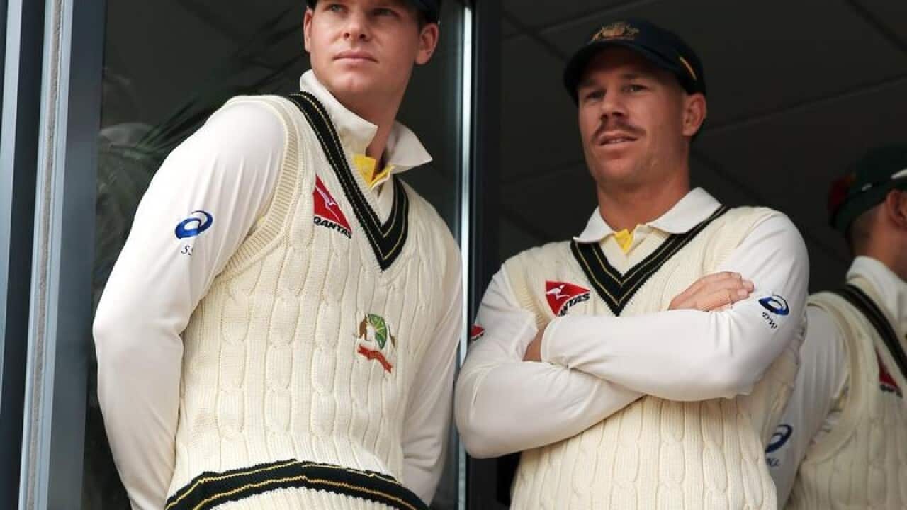 Steve Smith with David Warner