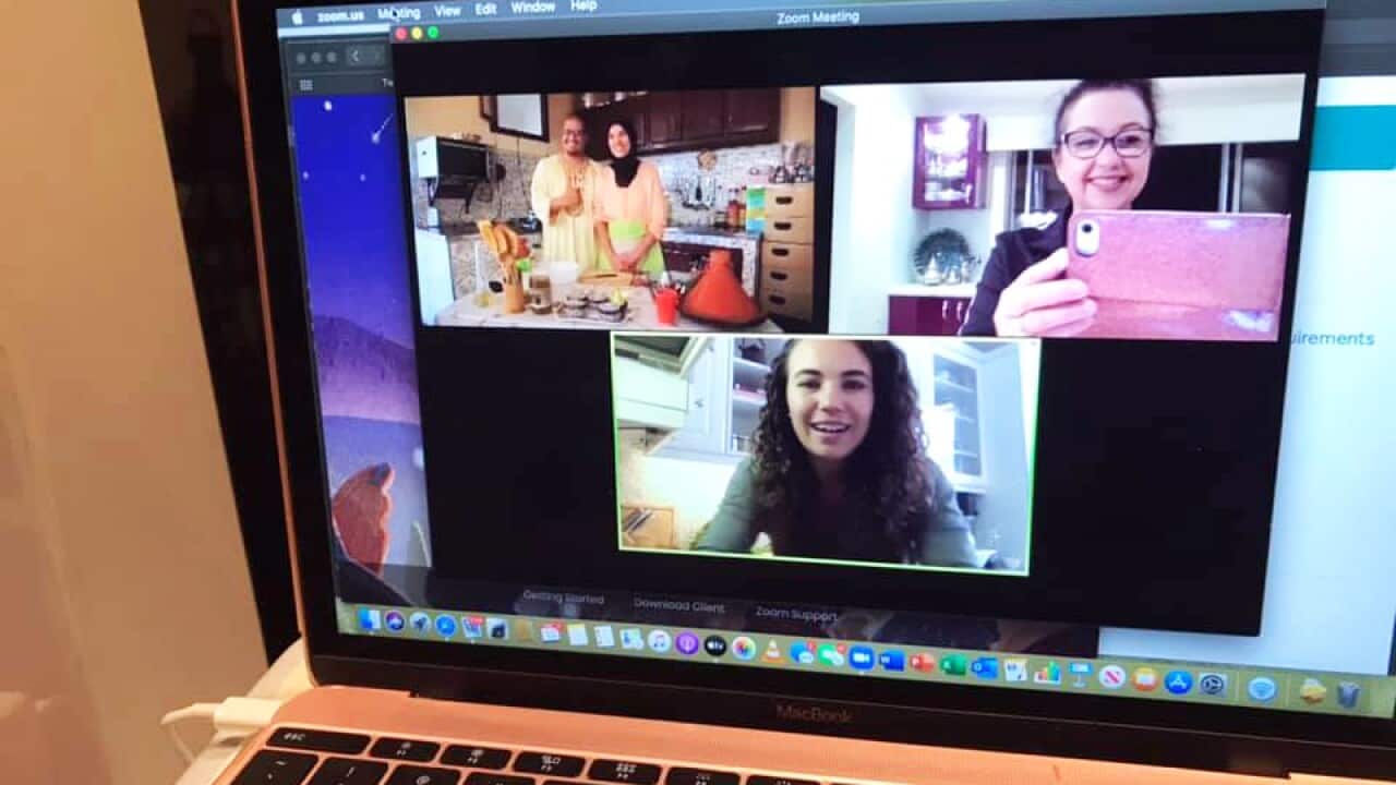 Carmel Barrett and daughter doing a cooking class