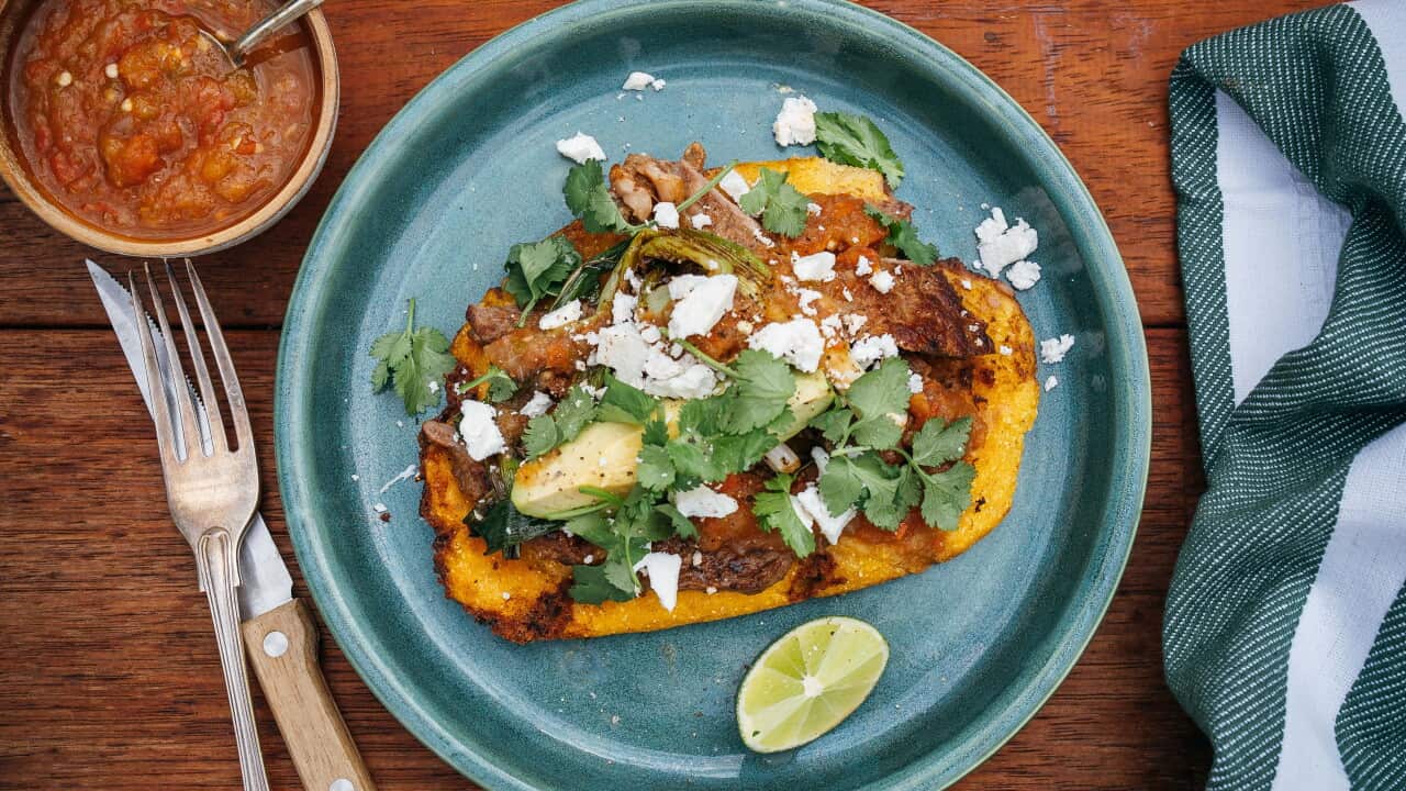 Huaraches with salsa roja