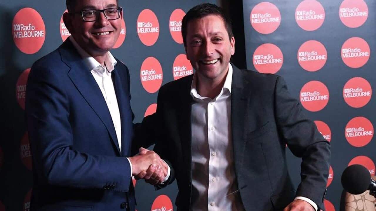 Victorian Premier Daniel Andrews and Opposition Leader Matthew Guy.