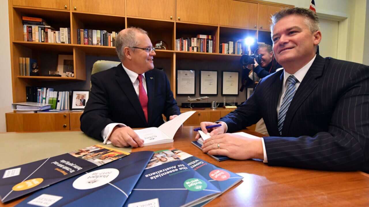 Treasurer Scott Morrison and Minister for Finance Mathias Cormann