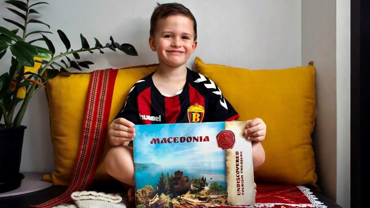 Luka Jakimovski presented Macedonian traditions for his multicultural friends during the 'Cultural Week' in Adelaide kindergarten 'Guardian'