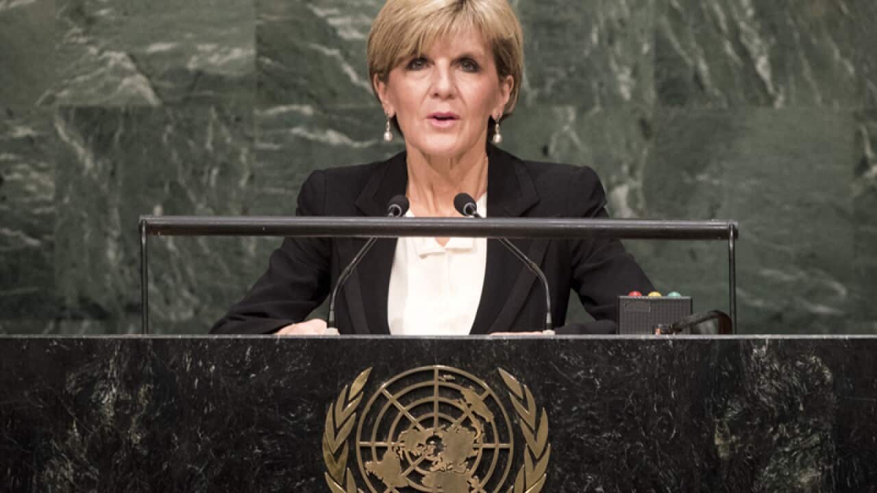 Minister for Foreign Affairs Julie Bishop.