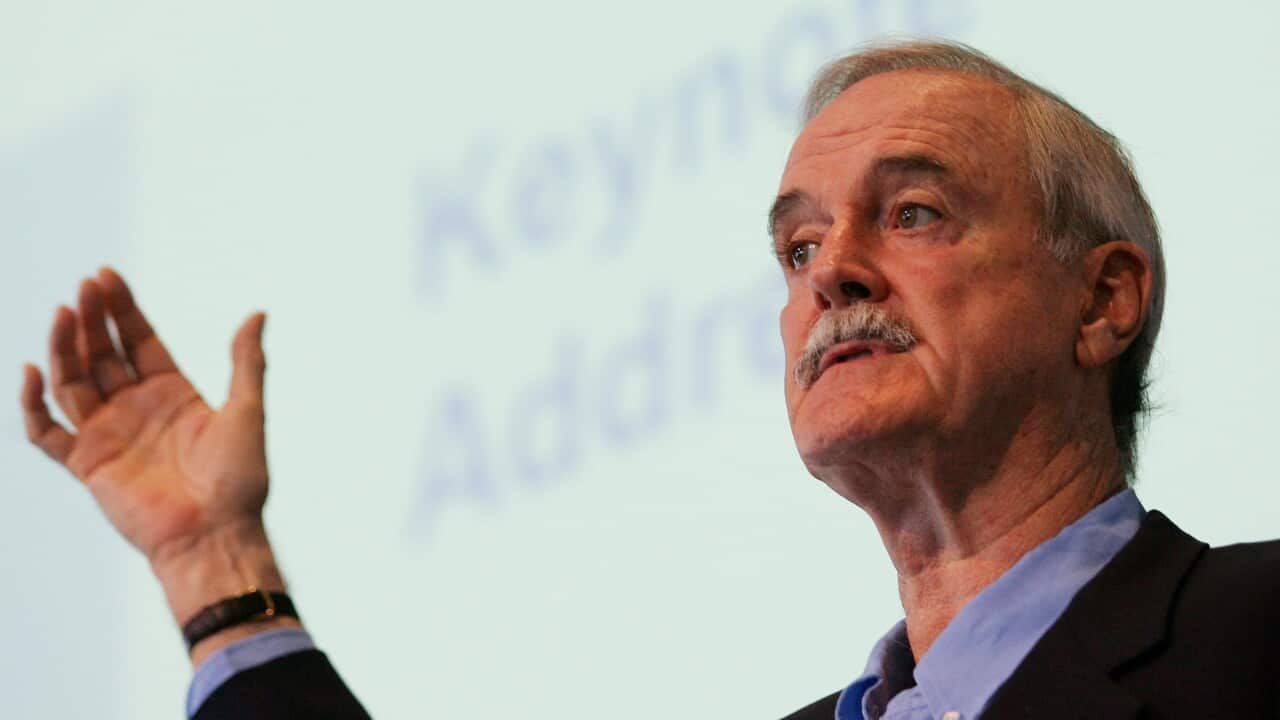 An Oct. 13, 2006 file photo of Fawlty Towers actor John Cleese in Sydney