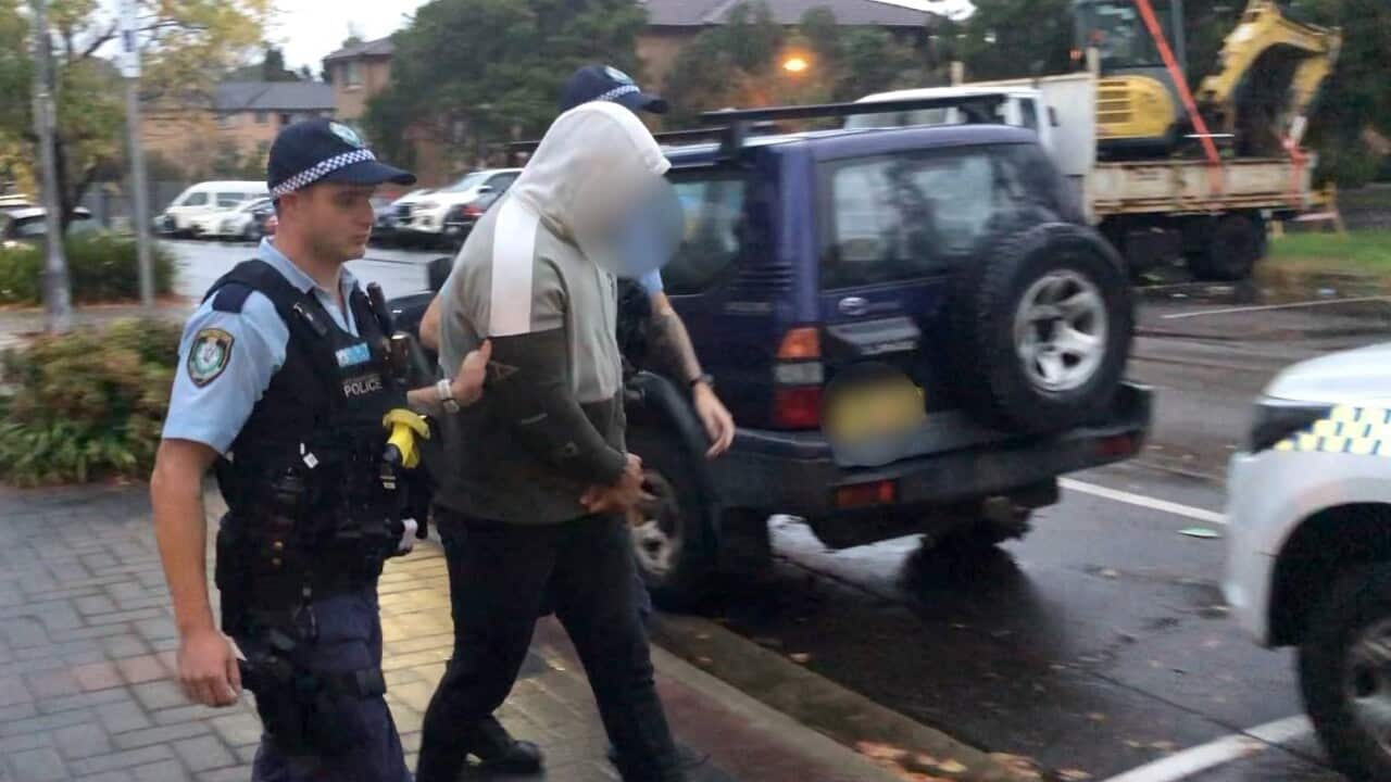 NSW police video screenshot of arrest