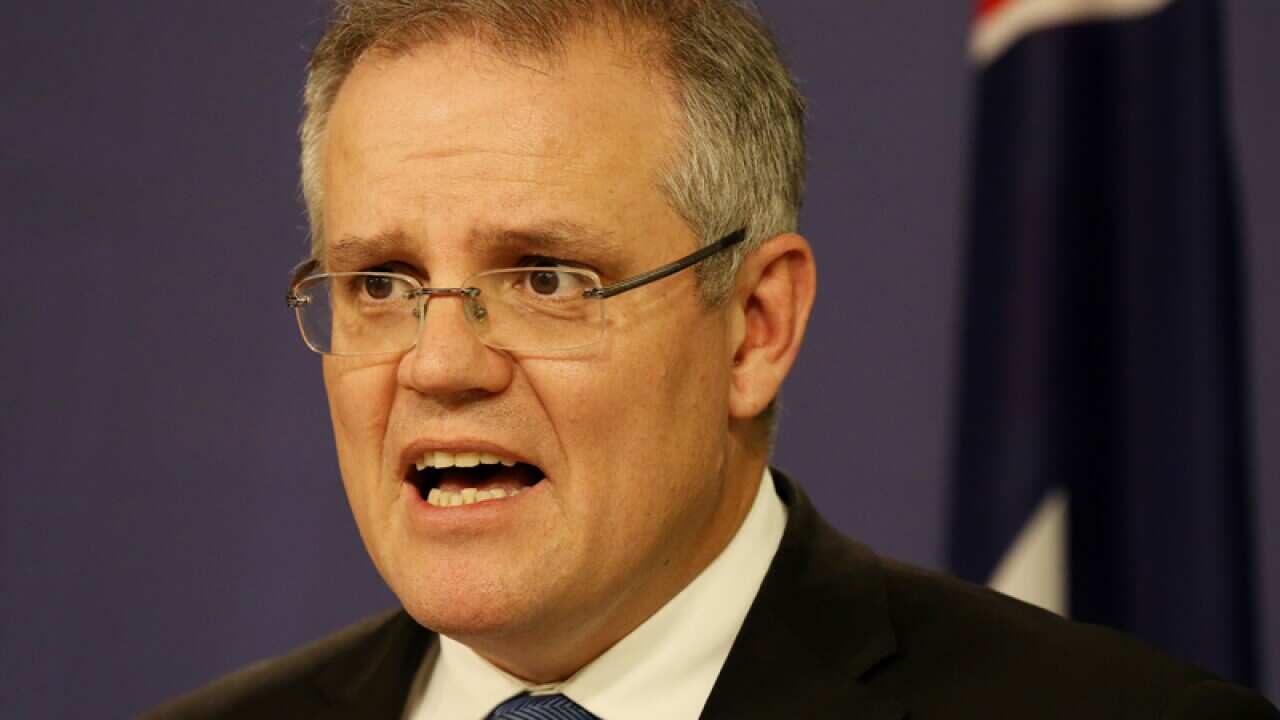 Scott Morrison at a press conference.