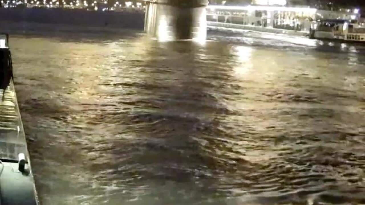 Video footage shows the collision between the two boats