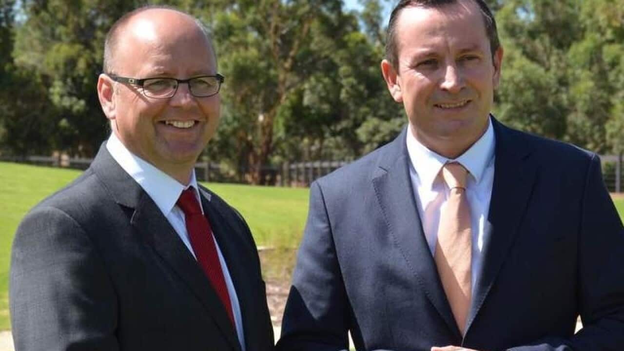 Barry Urban (l) and Mark McGowan
