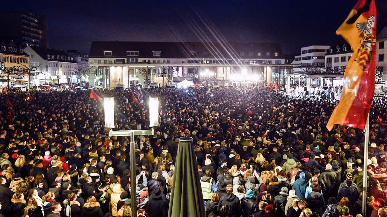 Tausende hörten zu, als Frank-Walter Steinmeier seine Rede für die Opfer hielt