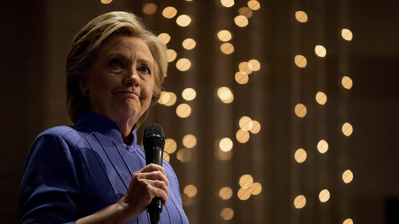 Democratic presidential candidate Hillary Clinton